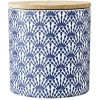 Conservation Alimentaire<Gifi Pot en céramique à motif bleu avec couvercle en bois H10,5 cm