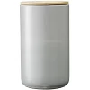 Conservation Alimentaire<Gifi Pot en céramique gris avec couvercle en bois H16,5 cm