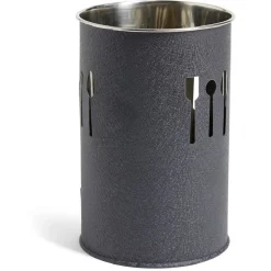 Rangement De Cuisine<Gifi Pot range-couverts Ø10xH.15cm inox finition gris crocodile