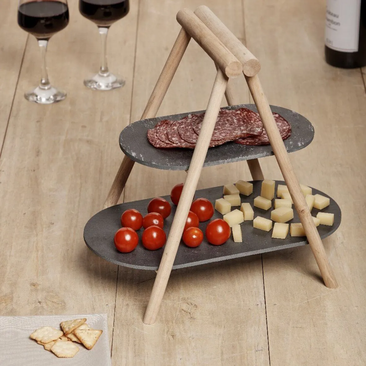 Vaisselle Et Accessoires De Table<Gifi Présentoir de service 2 étages