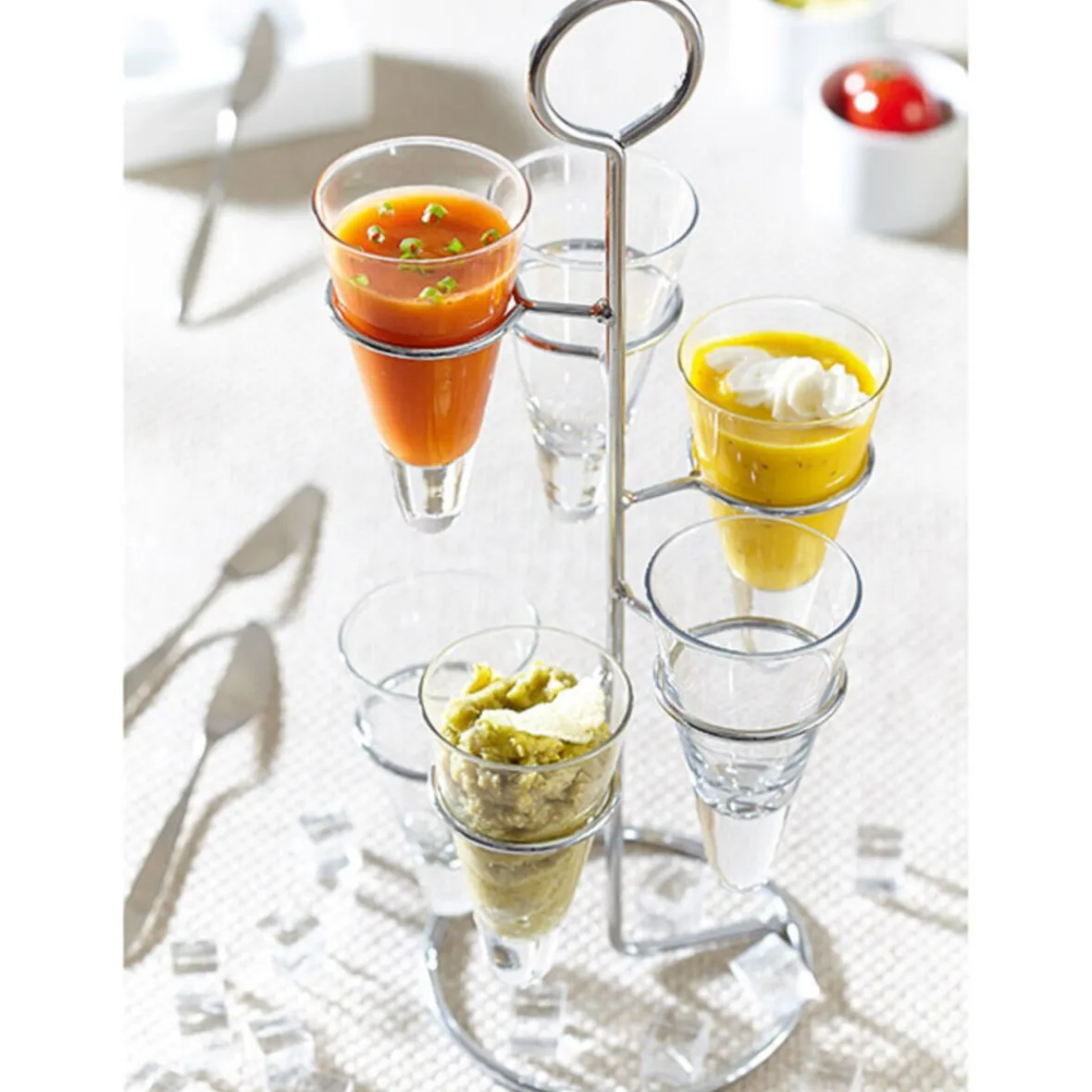 Gifi Présentoir et 6 verrines coniques| Vaisselle Et Accessoires De Table