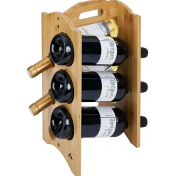 Rangement De Cuisine<Gifi Range bouteille vertical 6 emplacements bambou 40x20xH17,8cm