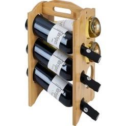 Rangement De Cuisine<Gifi Range bouteille vertical 6 emplacements bambou 40x20xH17,8cm