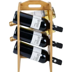 Rangement De Cuisine<Gifi Range bouteille vertical 6 emplacements bambou 40x20xH17,8cm
