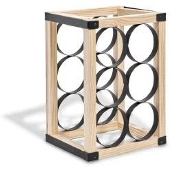 Rangement De Cuisine<Gifi Range bouteilles x6 noir et bois