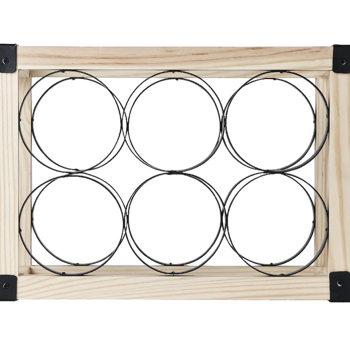 Rangement De Cuisine<Gifi Range bouteilles x6 noir et bois