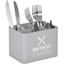 Rangement De Cuisine<Gifi Range couvert BISTROT en métal gris