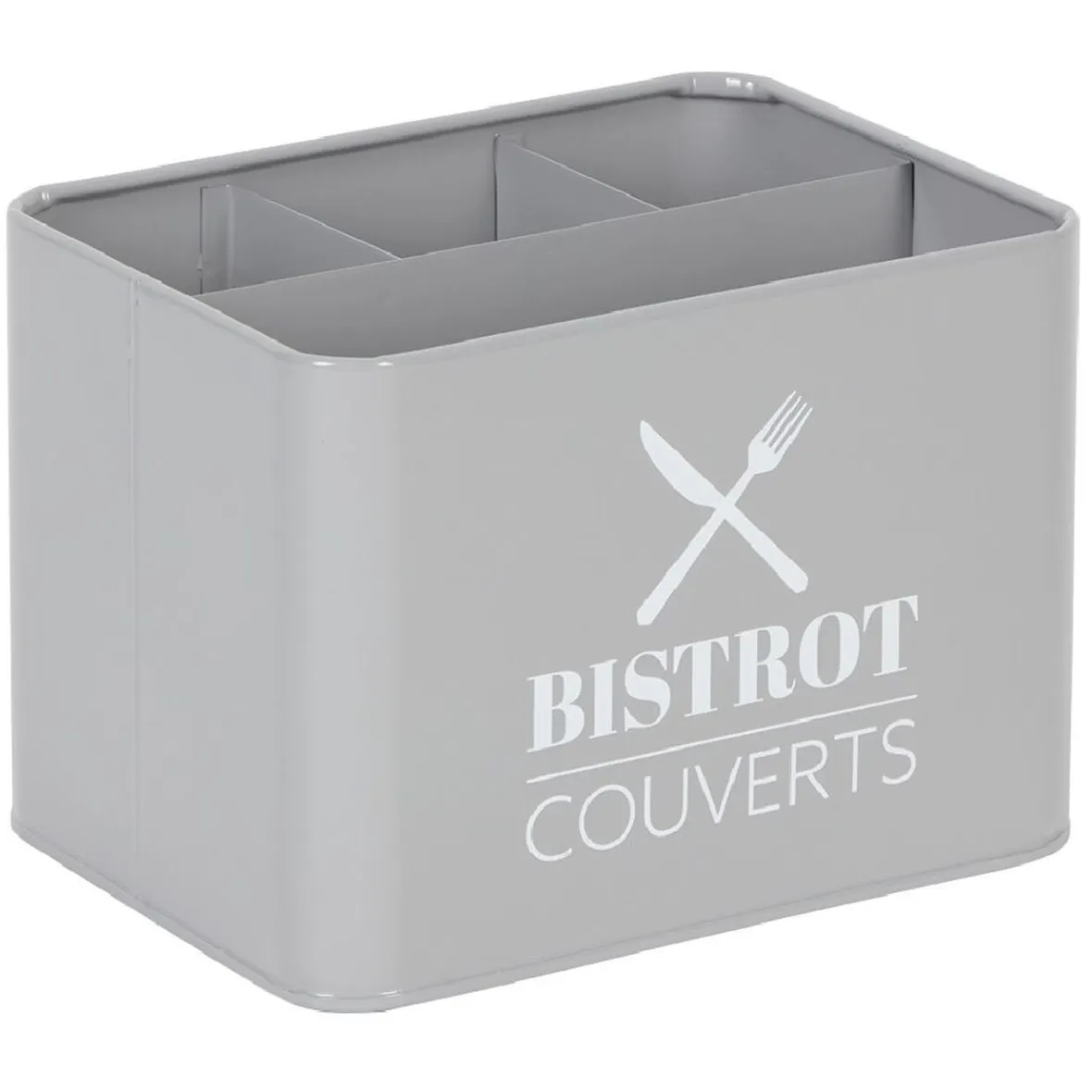 Rangement De Cuisine<Gifi Range couvert BISTROT en métal gris