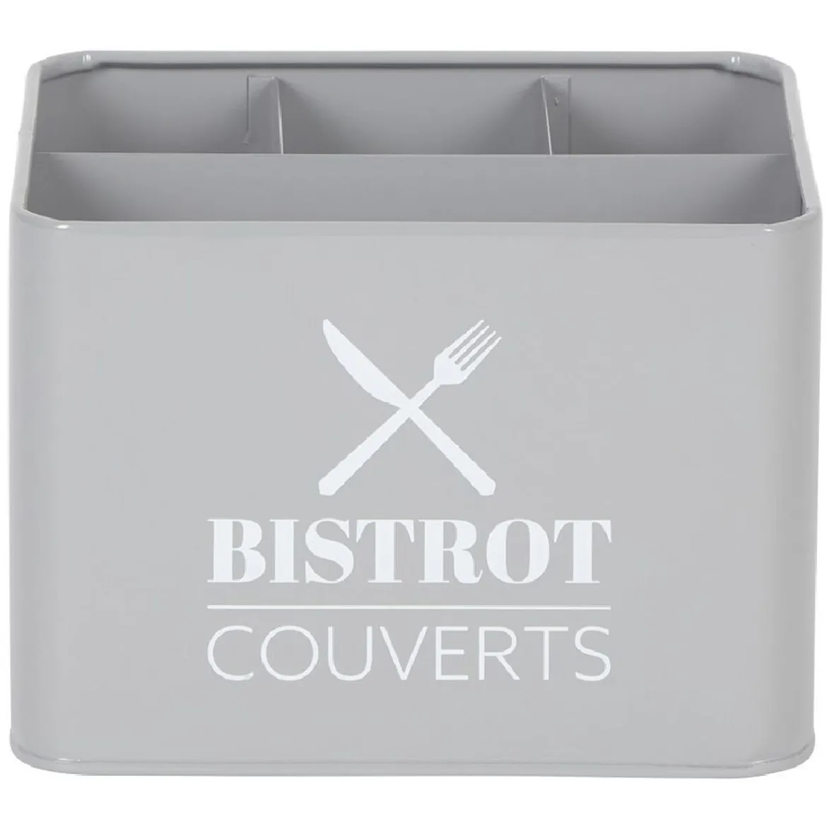 Rangement De Cuisine<Gifi Range couvert BISTROT en métal gris