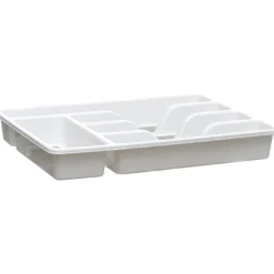 Rangement De Cuisine<Gifi Range couvert blanc fond silicone gris 5 compartiments