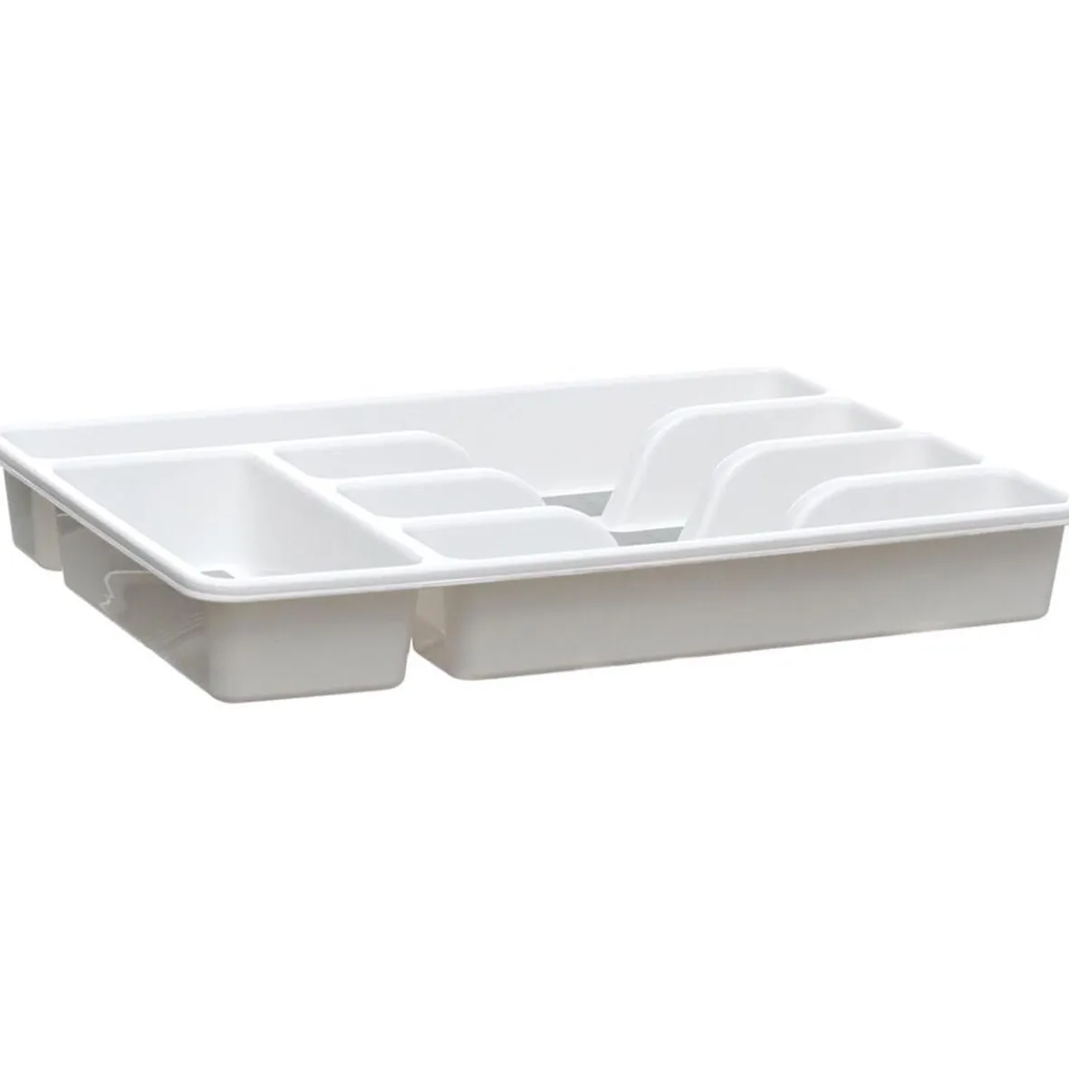 Rangement De Cuisine<Gifi Range couvert blanc fond silicone gris 5 compartiments