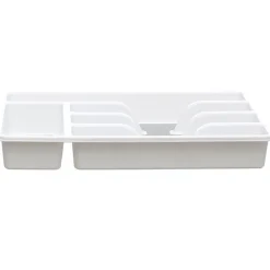 Rangement De Cuisine<Gifi Range couvert blanc fond silicone gris 5 compartiments