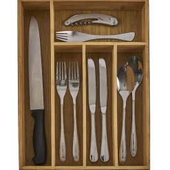 Rangement De Cuisine<Gifi Range couvert en bambou naturel