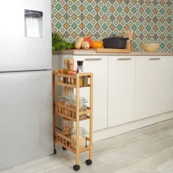 Rangement De Cuisine<Gifi Resserre légumes à roulettes