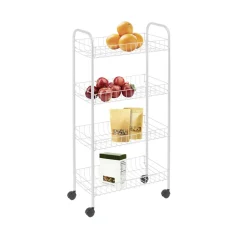 Rangement De Cuisine<Gifi Resserre légumes métal blanc 4 étages