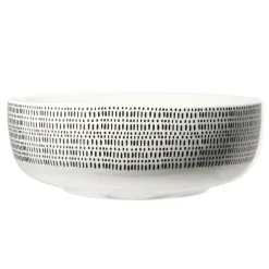 Vaisselle Et Accessoires De Table<Gifi Saladier bas en porcelaine intérieur uni, extérieur décoré Ø23xH8cm