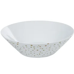 Gifi Saladier blanc pois doré| Vaisselle Et Accessoires De Table