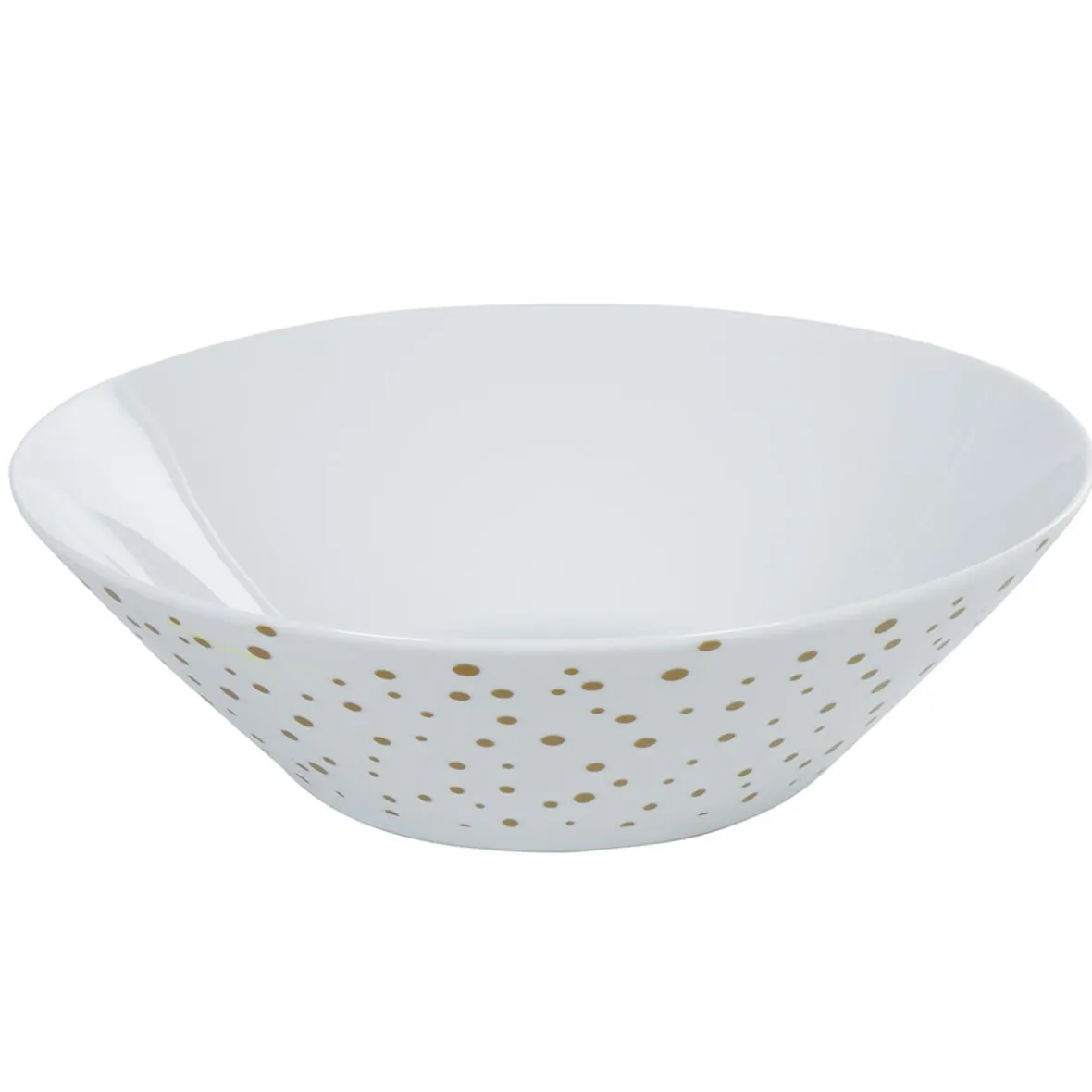 Gifi Saladier blanc pois doré| Vaisselle Et Accessoires De Table