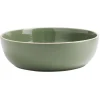 Gifi Saladier en faïence vert avec liseré crème| Vaisselle Et Accessoires De Table