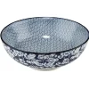 Gifi Saladier en porcelaine décor blanc et bleu| Vaisselle Et Accessoires De Table