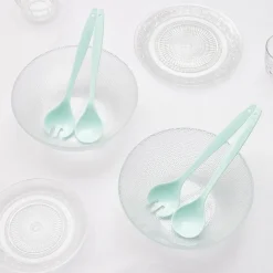 Gifi Saladier en verre design relief transparent x2| Vaisselle Et Accessoires De Table