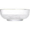 Gifi Saladier en verre strié bord liseré doré Ø15XH6,5cm| Vaisselle Et Accessoires De Table