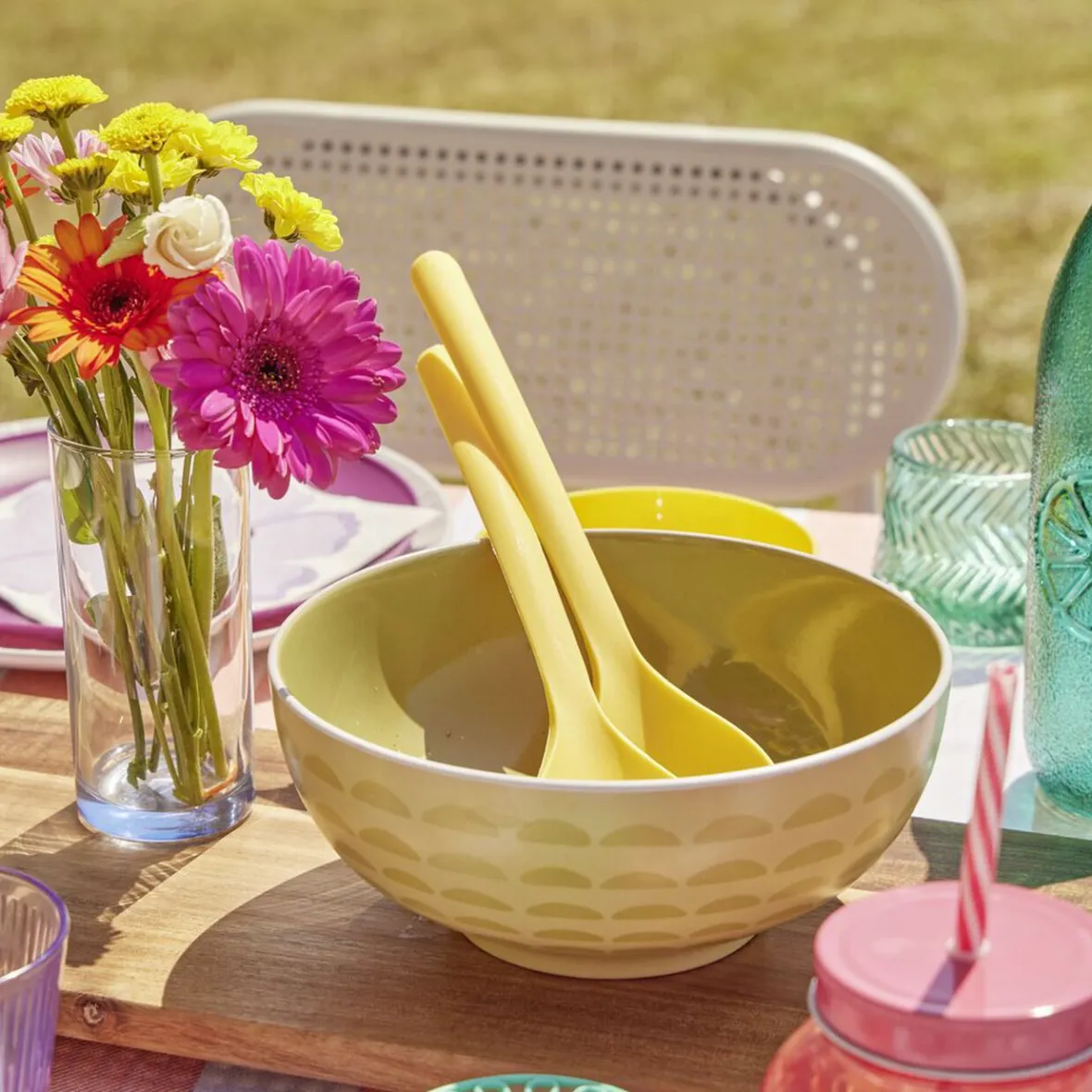 Vaisselle Et Accessoires De Table<Gifi Saladier faïence à motifs Ø20xH8,5cm