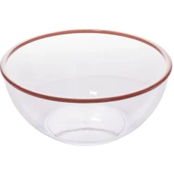 Gifi Saladier plastique transparent bordure coloré Ø28xH12,2cm| Vaisselle Et Accessoires De Table