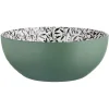 Gifi Saladier porcelaine porcelaine intérieur motif feuillage Ø23xH8,8cm| Vaisselle Et Accessoires De Table