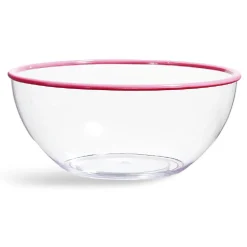 Gifi Saladier transparent au bord coloré| Vaisselle Et Accessoires De Table