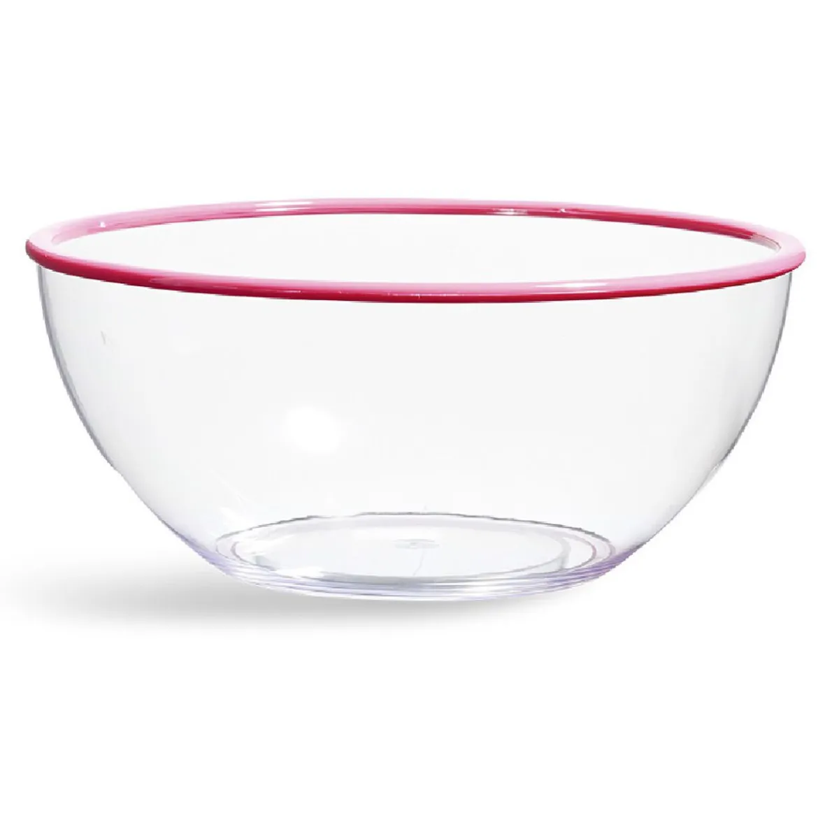 Gifi Saladier transparent au bord coloré| Vaisselle Et Accessoires De Table