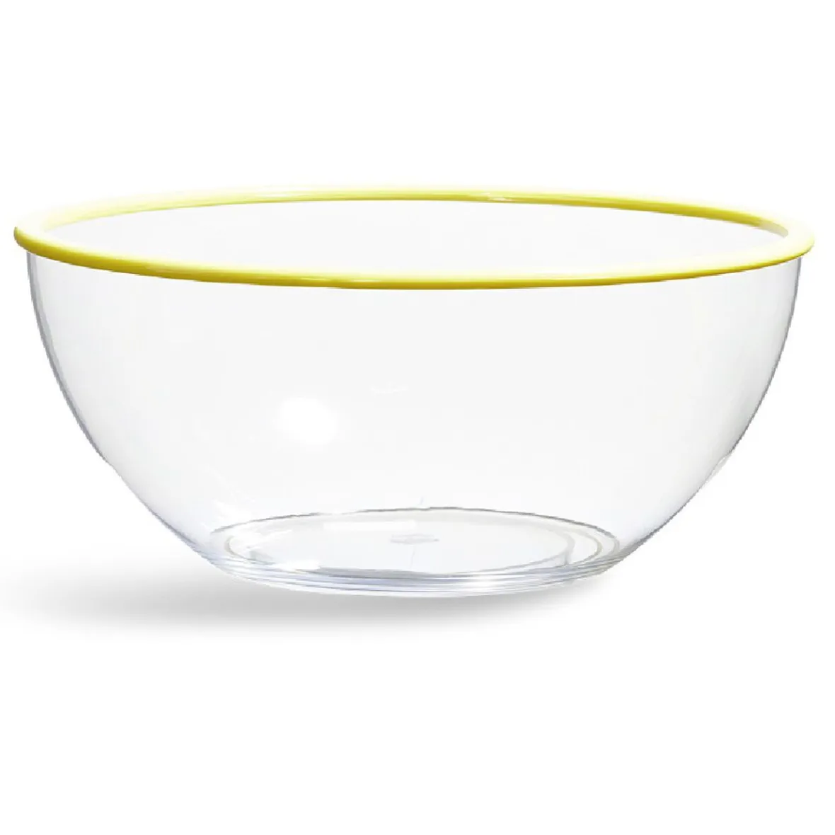 Gifi Saladier transparent au bord coloré| Vaisselle Et Accessoires De Table
