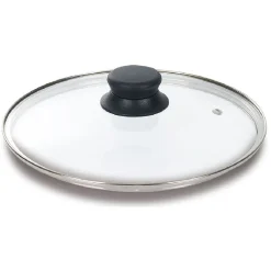Cuisson<Gifi Sauteuse aluminium noir avec couvercle verre et poignée amovible Ø24cm