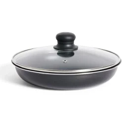 Cuisson<Gifi Sauteuse tous feux dont induction sans manche aluminium noir Ø25xH6,5cm