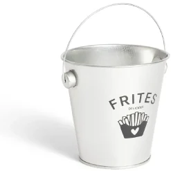 Vaisselle Et Accessoires De Table<Gifi Seau à frites avec anse étain et inox gris Ø10,5xH7,5cm