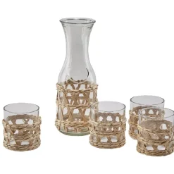 Vaisselle Et Accessoires De Table<Gifi Service à boisson verre osier tressé naturel