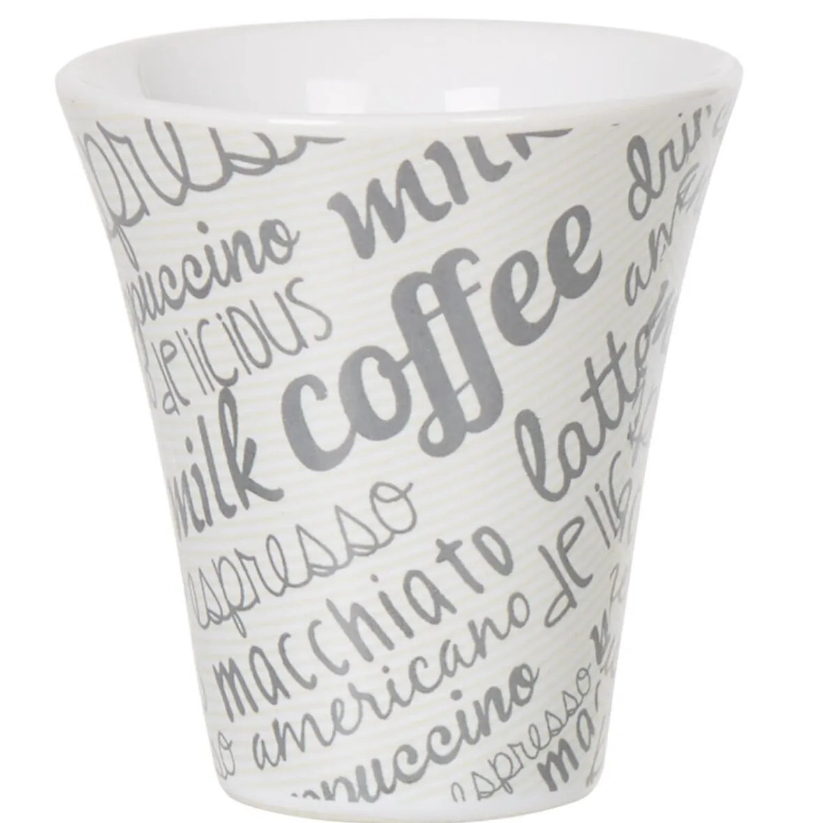 Vaisselle Et Accessoires De Table<Gifi Service à café faïence ardoise gris blanc 6 personnes