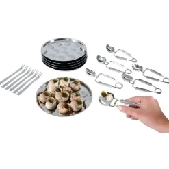 Gifi Service à escargots 18 pcs| Vaisselle Et Accessoires De Table