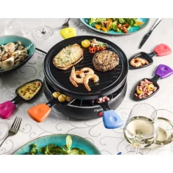 Petit Électroménager<Gifi Service à raclette grill caquelon multicolore 6 personnes
