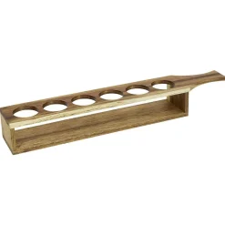 Gifi Service à shooter 6 verres avec support bois| Vaisselle Et Accessoires De Table