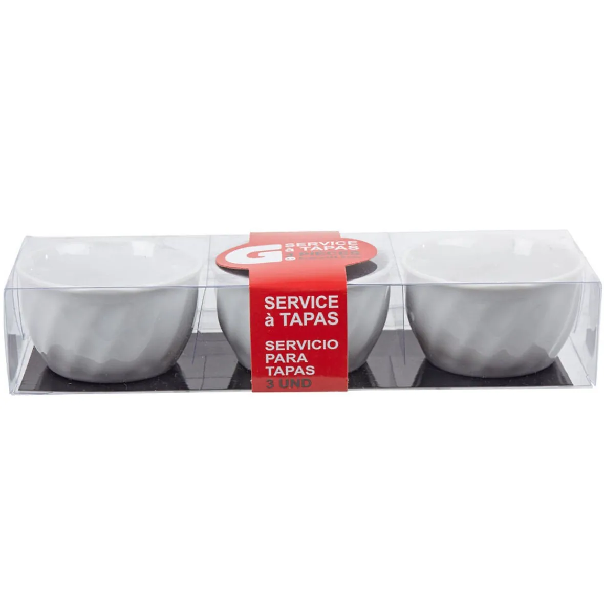 Gifi Service à tapas blanc 3 pièces| Vaisselle Et Accessoires De Table