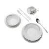 Gifi Service à vaisselle en porcelaine 48 pièces| Vaisselle Et Accessoires De Table