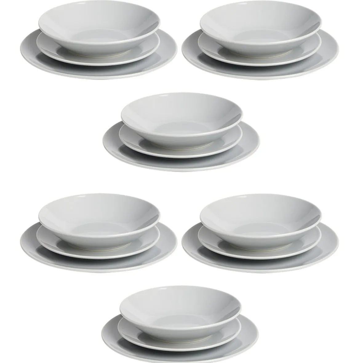 Gifi Service vaisselle 18 pièces céramique gris| Vaisselle Et Accessoires De Table