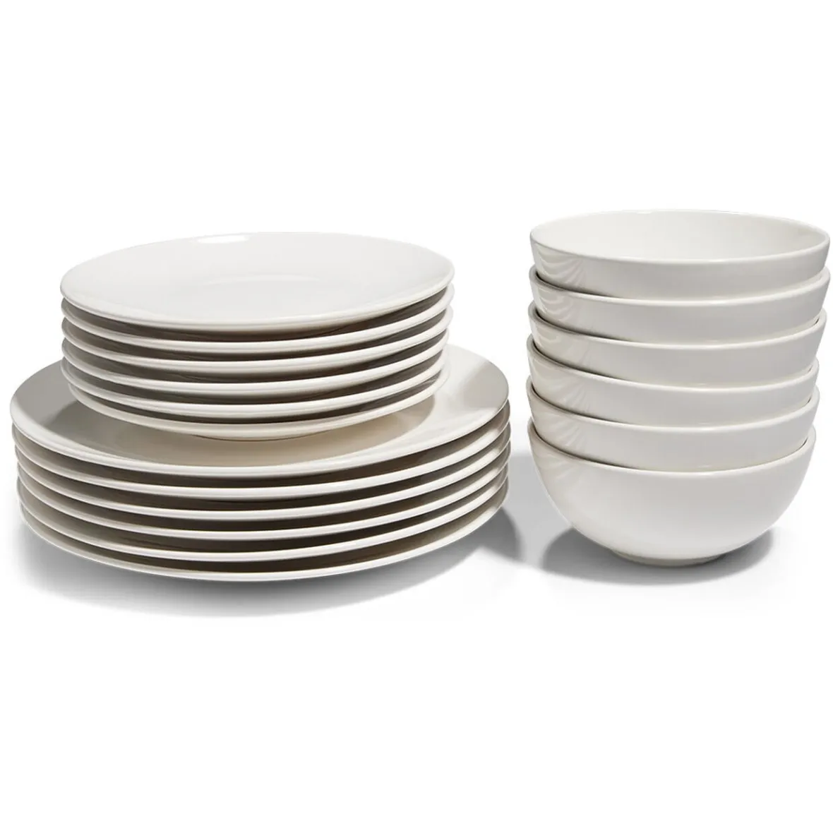 Gifi Service vaisselle blanc 18pcs| Vaisselle Et Accessoires De Table