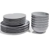 Gifi Service vaisselle gris 18pcs| Vaisselle Et Accessoires De Table