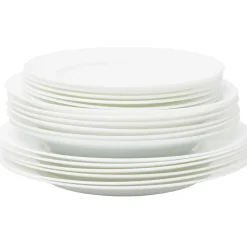 Gifi Service vaisselle Luminarc verre blanc 18 pièces| Vaisselle Et Accessoires De Table