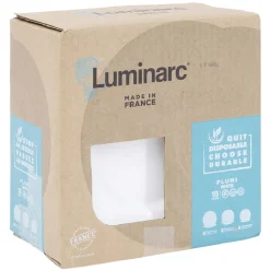Gifi Service vaisselle Luminarc verre blanc 18 pièces| Vaisselle Et Accessoires De Table