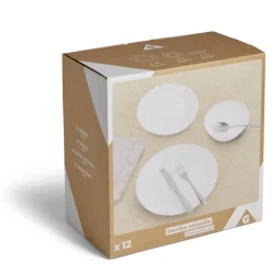 Gifi Service vaisselle opale 12 pièces| Vaisselle Et Accessoires De Table