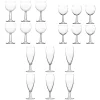 Gifi Service verre à pied ballon et flûte 18 pièces| Vaisselle Et Accessoires De Table