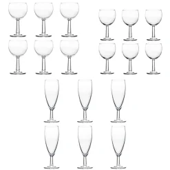 Gifi Service verre à pied ballon et flûte 18 pièces| Vaisselle Et Accessoires De Table
